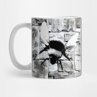 Bee Black and White Spray Paint Wall Mug